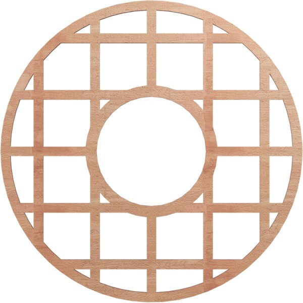 Ekena Millwork O'Neal Wood Fretwork Pierced Ceiling Medallion, Cherry, 24"OD x 8 3/4"ID x 1/4"T CMWP24X24X0250ONCH - main